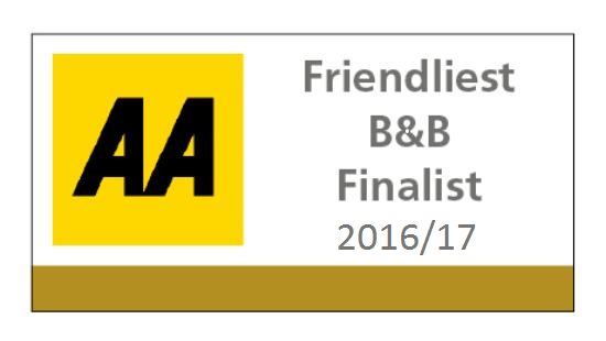 AA Friendliest B&B Of The Year - Finalist 2016/17